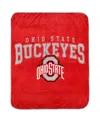 Pegasus Home Fashions Ohio State Buckeyes Vintage Arch Ultra Soft 50" X 60" Blanket In No Color