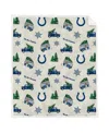 Pegasus Home Fashions Pegasus Indianapolis Colts Holiday Truck Repeat 50" X 60" Sherpa Flannel Fleece Blanket In Multi