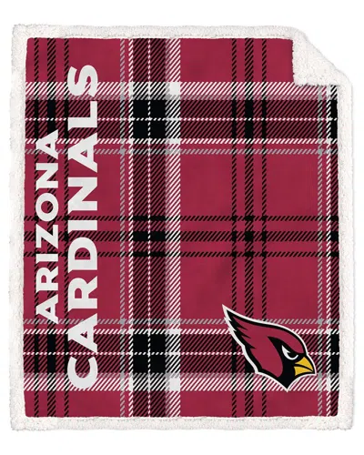 Pegasus Sports Arizona Cardinals Nfl Team Classic Plaid Sherpa Throw In Red