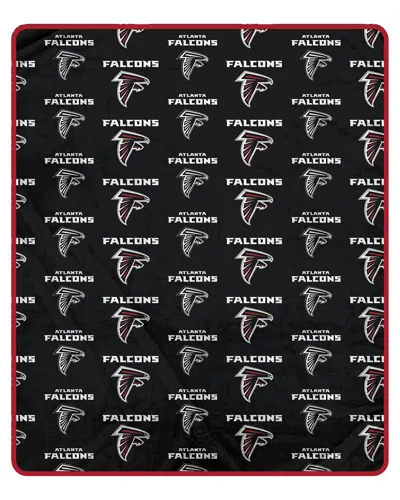 Pegasus Sports Atlanta Falcons Nfl Team Logo Print Soft Blanket In Black