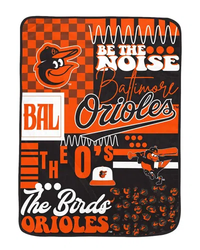 Pegasus Sports Baltimore Orioles Mlb Loco Check Cozy Oversized Blanket In Multi