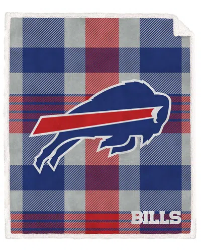 Pegasus Sports Buffalo Bills Nfl Team Classic Plaid Sherpa Blanket In Multi