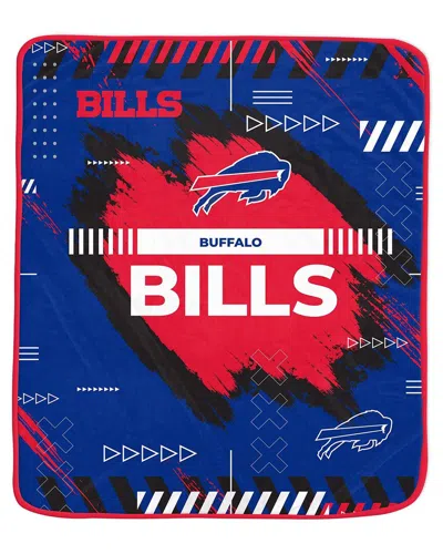 Pegasus Sports Buffalo Bills Nfl Team Modern Graphic Fleece Blanket In Blue