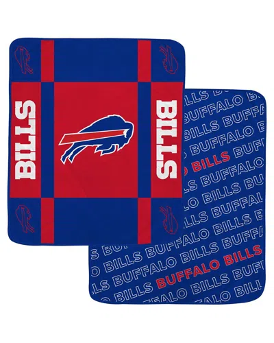 Pegasus Sports Buffalo Bills Nfl Team Reversible Logo Fleece Throw In Blue