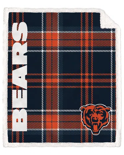 Pegasus Sports Chicago Bears Nfl Team Classic Plaid Sherpa Throw In Multi