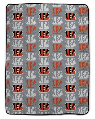 Pegasus Sports Cincinnati Bengals Nfl Team Logomania Oversized Fleece Blanket In Multi
