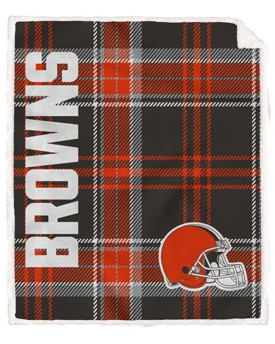Pegasus Sports Cleveland Browns Nfl Team Classic Plaid Sherpa Throw In Multi