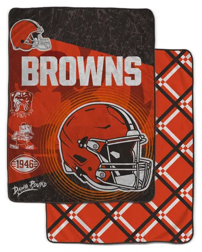 Pegasus Sports Cleveland Browns Nfl Team Helmet Oversized Fleece Blanket In Multi