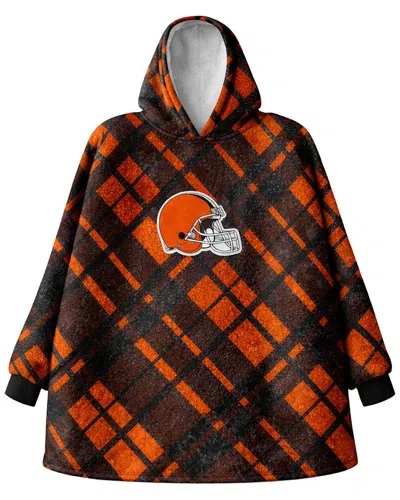 Pegasus Sports Cleveland Browns Nfl Team Hooded Sherpa Blanket In Orange
