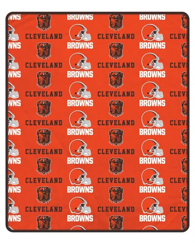 Pegasus Sports Cleveland Browns Nfl Team Logo Print Soft Blanket In Red