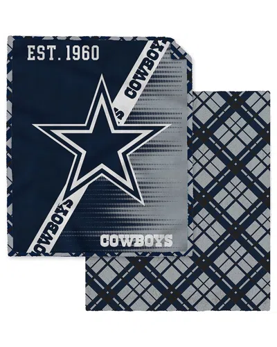 Pegasus Sports Dallas Cowboys Nfl Team Heritage Oversized Fleece Blanket In Gray