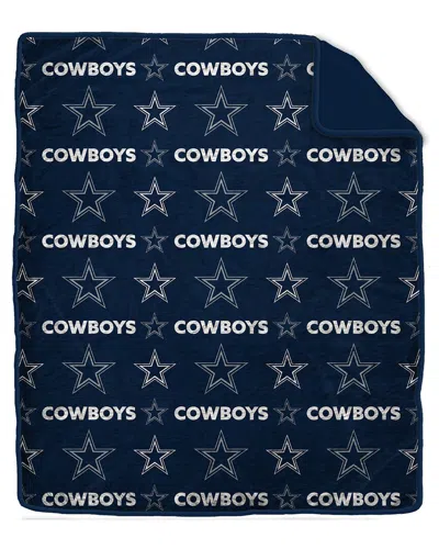 Pegasus Sports Dallas Cowboys Nfl Team Logo Ultra Plush Blanket In Blue