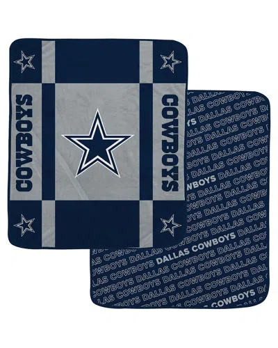 Pegasus Sports Dallas Cowboys Nfl Team Reversible Fleece Blanket In Blue