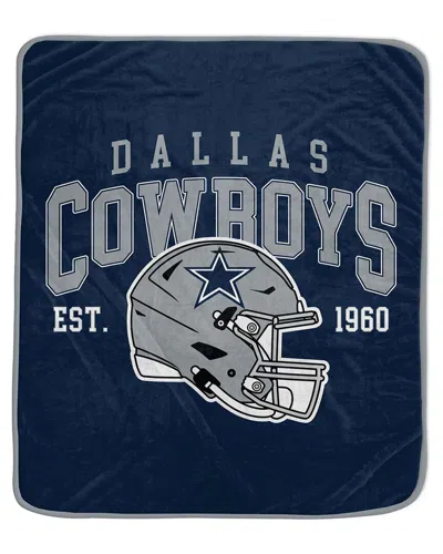 Pegasus Sports Dallas Cowboys Nfl Team Vintage Helmet Fleece Throw In Blue