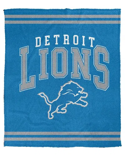Pegasus Sports Detroit Lions Nfl Team Classic Logo Fleece Blanket In Blue