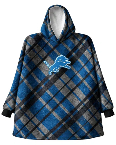 Pegasus Sports Detroit Lions Nfl Team Hooded Sherpa Blanket In Blue