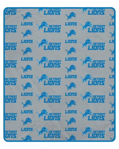 Pegasus Sports Detroit Lions Nfl Team Logo Print Soft Blanket In Blue