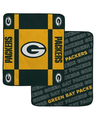 Pegasus Sports Green Bay Packers Nfl Team Reversible Fleece Blanket In Multi