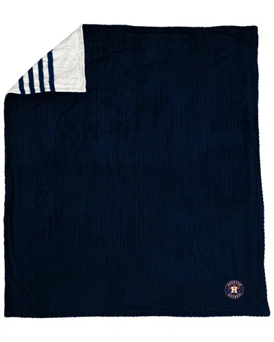Pegasus Sports Houston Astros Mlb Sherpa Stripe Blanket In Blue