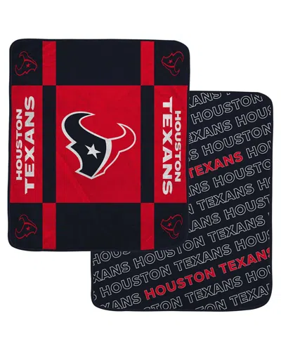 Pegasus Sports Houston Texans Nfl Team Reversible Logo Fleece Throw In Multi