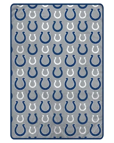 Pegasus Sports Indianapolis Colts Nfl Team Logomania Oversized Fleece Blanket In Blue