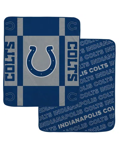 Pegasus Sports Indianapolis Colts Nfl Team Reversible Fleece Blanket In Blue