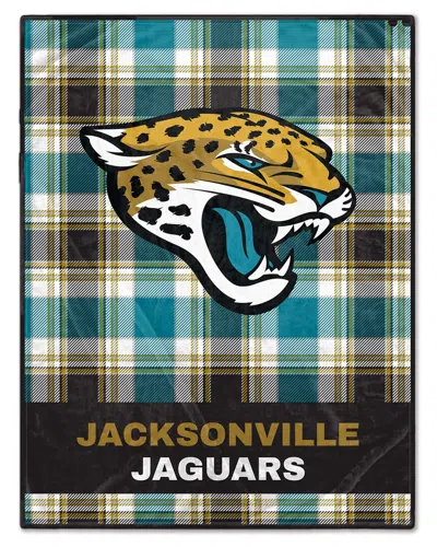 Pegasus Sports Jacksonville Jaguars Nfl Team Helmet Oversized Plaid Blanket In Multi