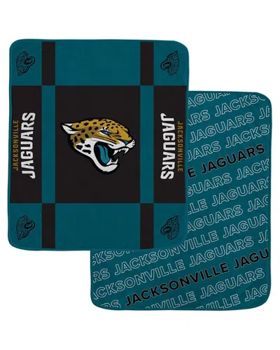 Pegasus Sports Jacksonville Jaguars Nfl Team Reversible Logo Fleece Throw In Blue