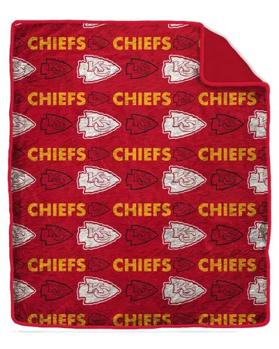 Pegasus Sports Kansas City Chiefs Nfl Team Logo Ultra Plush Blanket In Red
