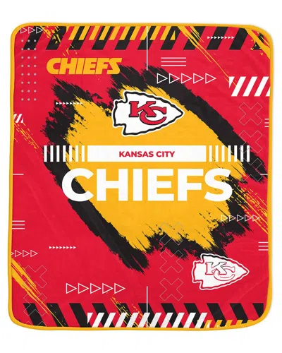 Pegasus Sports Kansas City Chiefs Nfl Team Modern Graphic Fleece Blanket In Red