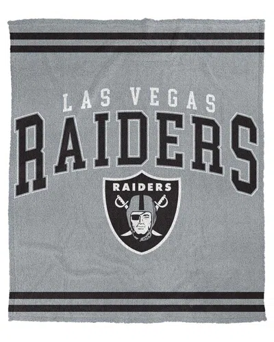 Pegasus Sports Las Vegas Raiders Nfl Team Classic Logo Fleece Blanket In Gray