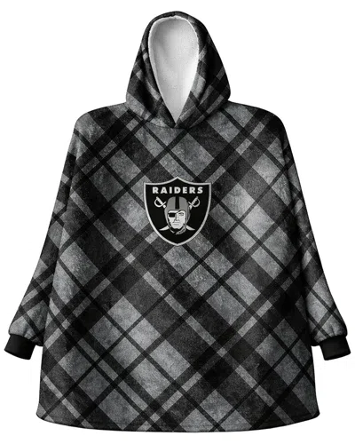 Pegasus Sports Las Vegas Raiders Nfl Team Hooded Sherpa Blanket In Gray