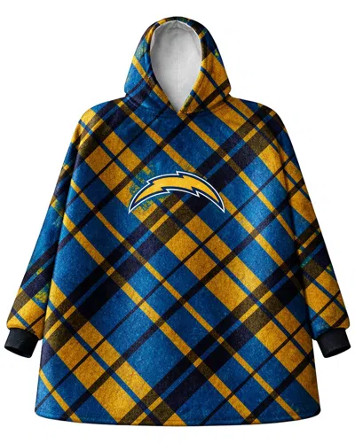 Pegasus Sports Los Angeles Chargers Nfl Team Hooded Sherpa Blanket In Blue