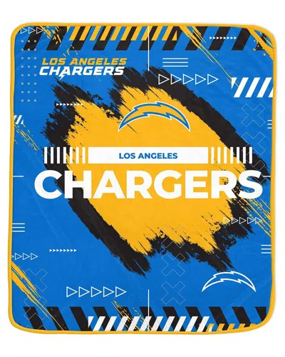Pegasus Sports Los Angeles Chargers Nfl Team Modern Graphic Fleece Blanket In Blue