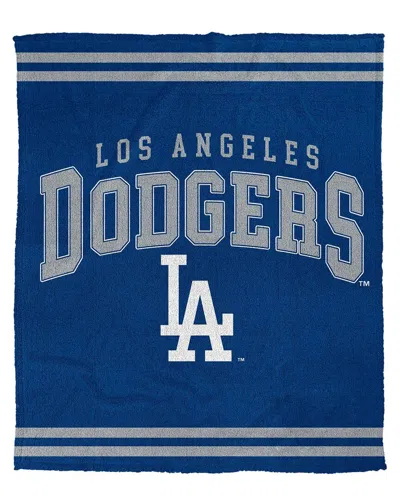Pegasus Sports Los Angeles Dodgers Mlb Vintage Cozy Knit Blanket In Blue