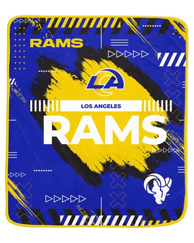 Pegasus Sports Los Angeles Rams Nfl Team Modern Graphic Fleece Blanket In Blue