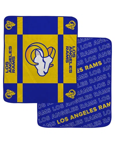 Pegasus Sports Los Angeles Rams Nfl Team Reversible Fleece Blanket In Blue