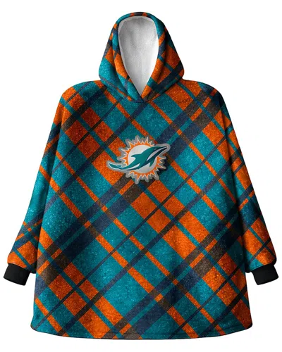 Pegasus Sports Miami Dolphins Nfl Team Hooded Sherpa Blanket In Multi