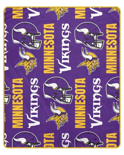 Pegasus Sports Minnesota Vikings Nfl Team All-over Logo Soft Fleece Throw In Purple