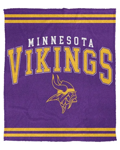 Pegasus Sports Minnesota Vikings Nfl Team Classic Logo Fleece Blanket In Purple