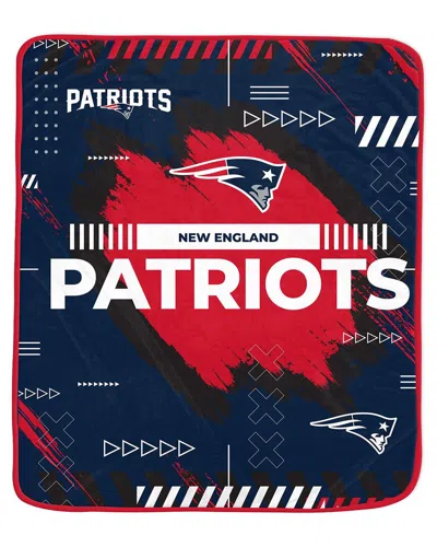 Pegasus Sports New England Patriots Nfl Team Modern Graphic Fleece Blanket In Multi