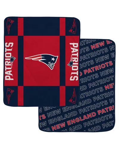 Pegasus Sports New England Patriots Nfl Team Reversible Logo Fleece Throw In Blue