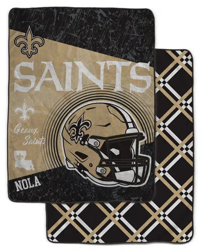 Pegasus Sports New Orleans Saints Nfl Team Helmet Oversized Fleece Blanket In Multi