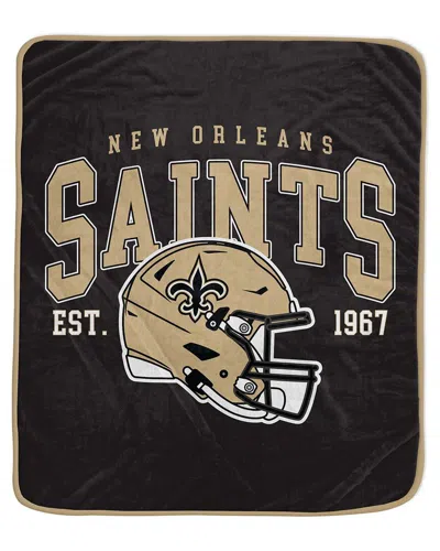 Pegasus Sports New Orleans Saints Nfl Team Vintage Helmet Fleece Throw In Multi