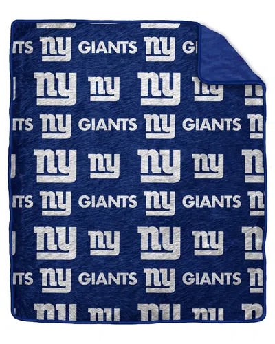 Pegasus Sports New York Giants Nfl Team Logo Ultra Plush Blanket In Blue