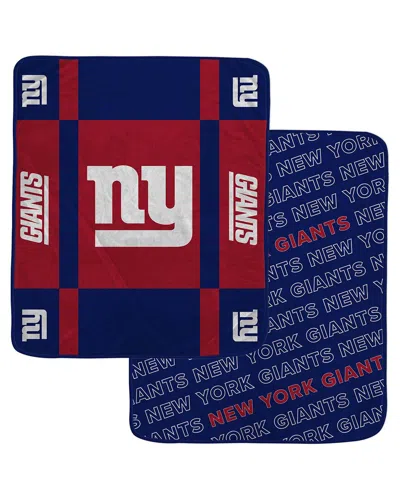 Pegasus Sports New York Giants Nfl Team Reversible Fleece Blanket In Blue