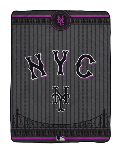 Pegasus Sports New York Mets Mlb City Connect Oversized Blanket In Gray