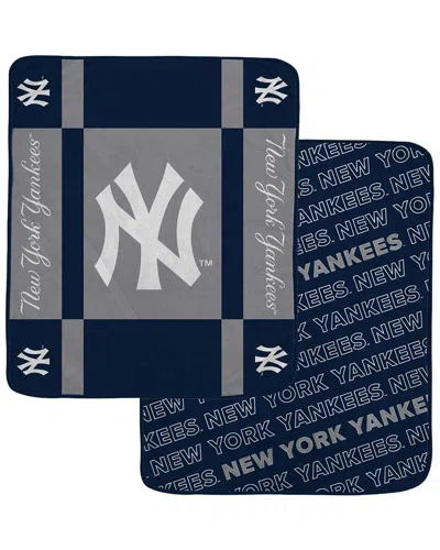 Pegasus Sports New York Yankees Mlb Double-sided Plush Blanket In Blue