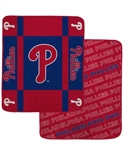Pegasus Sports Philadelphia Phillies Mlb Double-sided Plush Blanket In Red