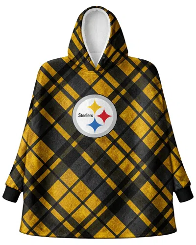 Pegasus Sports Pittsburgh Steelers Nfl Team Hooded Sherpa Blanket In Yellow